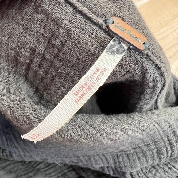 Free People Changing Horizons Gauze Top Dark Olive Green Size Large - Picture 8 of 10